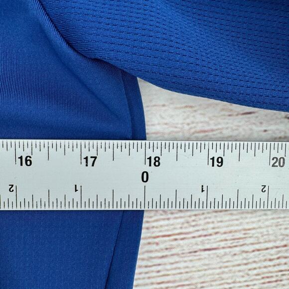 NFL Team Apparel 1/4‎ Zip New York Giants Pullover Youth Large 14/16 Blue/Red - Picture 6 of 7